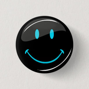 Adjustable Colour Neon Black 1 Inch Round Button