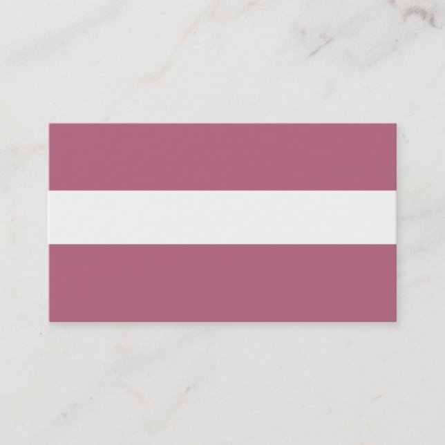 ADJUSTABLE Mauve & White Business Card (Front)