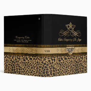 Adjusted Leopard print- 3 ring binder