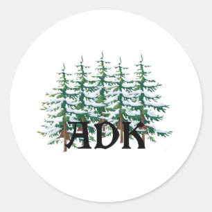 ADK Adirondack Pines Classic Round Sticker