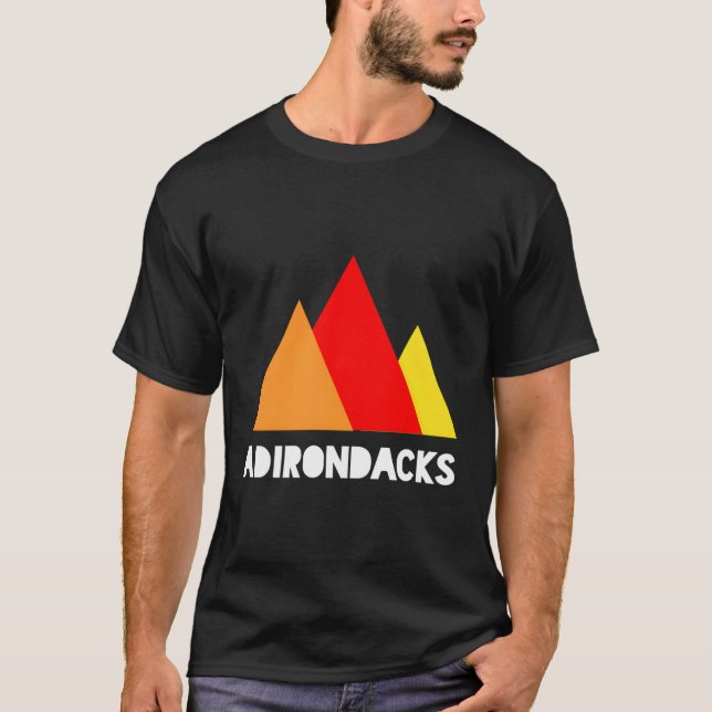 Adk Adirondacks Mountains T-Shirt (Front)