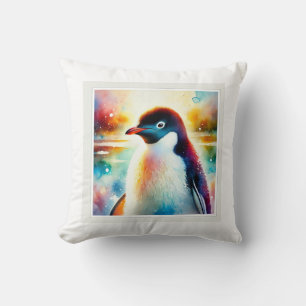Adlie Penguin 210624AREF105 - Watercolor Throw Pillow