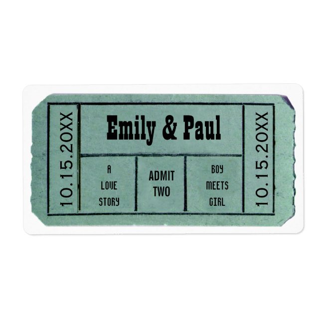 Admettre DEUX enregistrer la date TICKET (Devant)