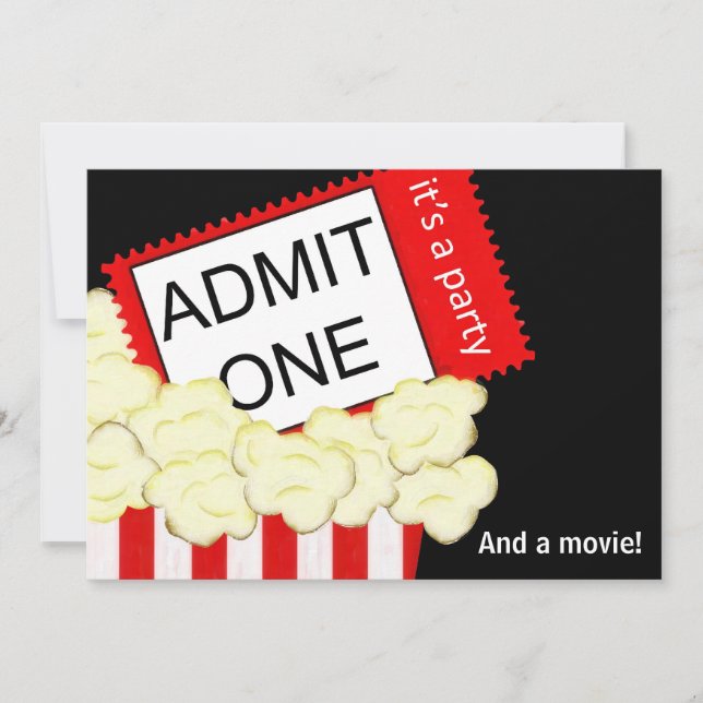 Admettre une invitation pour un film et une fête d (Devant)