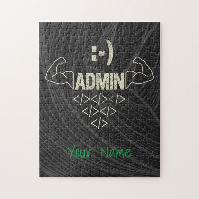 Admin Administrator IT Sysadmin Computer Scientist Jigsaw Puzzle (Vertical)