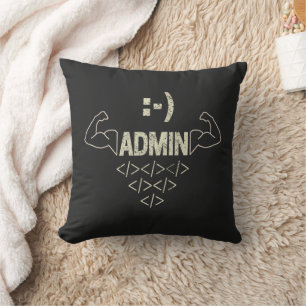 Admin Administrator IT Sysadmin Computer Scientist Throw Pillow