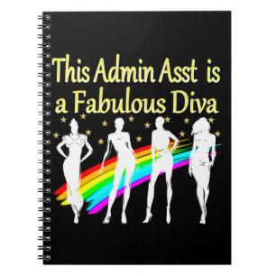 ADMIN ASST IS A FABULOUS DIVA NOTEBOOK
