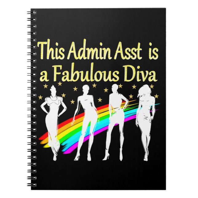 ADMIN ASST IS A FABULOUS DIVA NOTEBOOK (Front)
