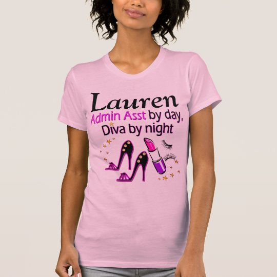 ADMIN ASST STYLISH DIVA PERSONALIZED T SHIRT