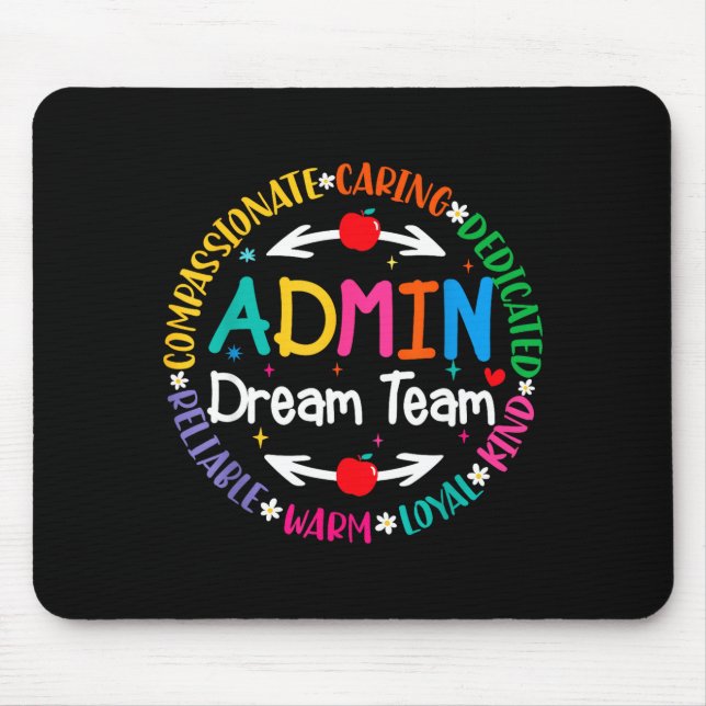 Admin dream team back to school front office mouse pad (Front)