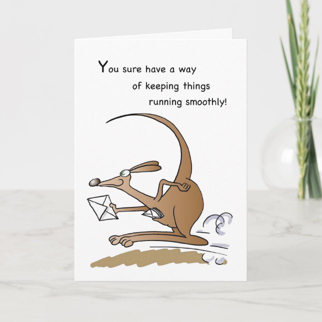 Admin Pro Kangaroo Humourous Card (Front)