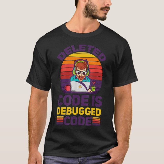 Admin Programmer Linu Binary Debugged T-Shirt (Front)
