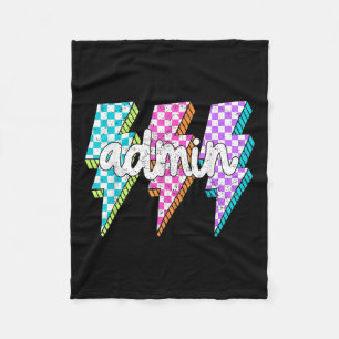 Admin Squad Lightning Bolt School Istant Principal Fleece Blanket