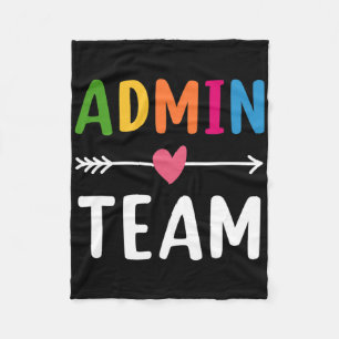 Admin Team Back To School Matching Group Squad Fleece Blanket