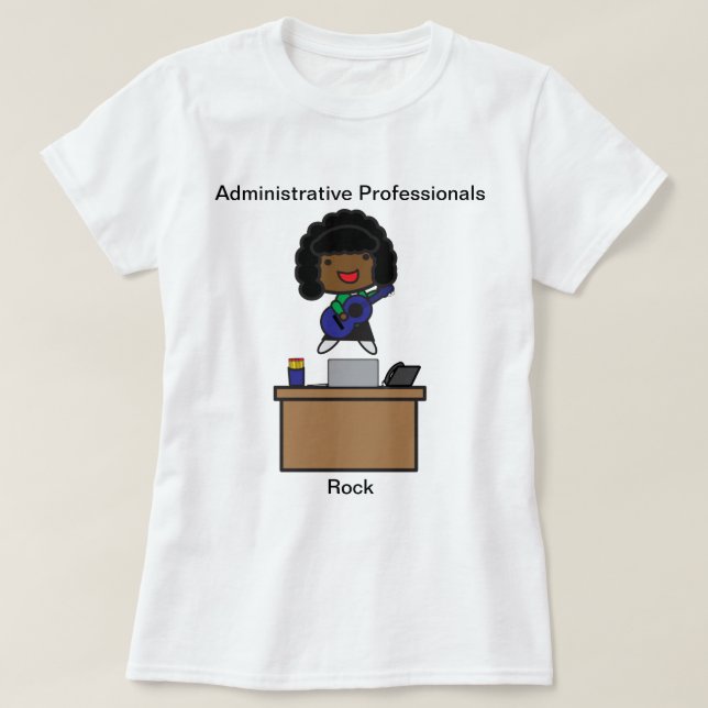 Administrative Admin African American Personalize T-Shirt (Design Front)