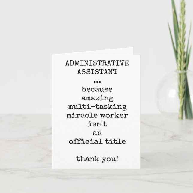 Administrative Assistant Appreciation Card (Front)