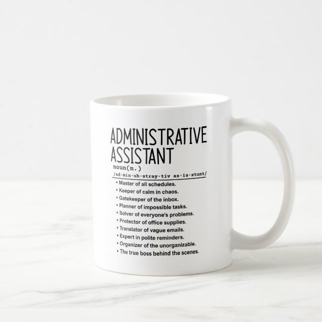 Administrative assistant coffee mug (Right)