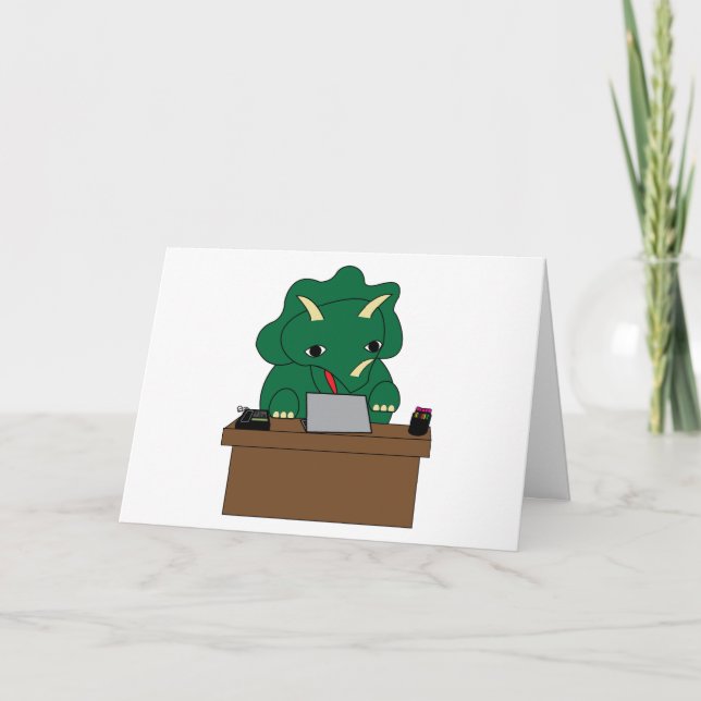 Administrative Assistant Dinosaur Fun Personalize Card (Front)
