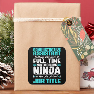 Administrative Assistant Job Title Profession Square Sticker