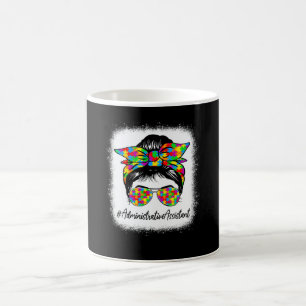 Administrative Assistant Messy Bun Women Autism Aw Coffee Mug