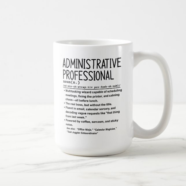 Administrative professional coffee mug (Right)