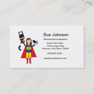 Administrative Professional Super Hero Business Card