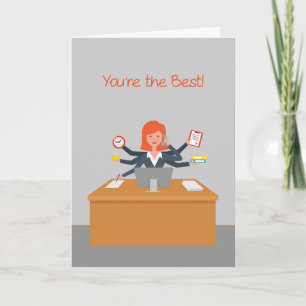 Administrative Professional Thank You, Multitask You Card