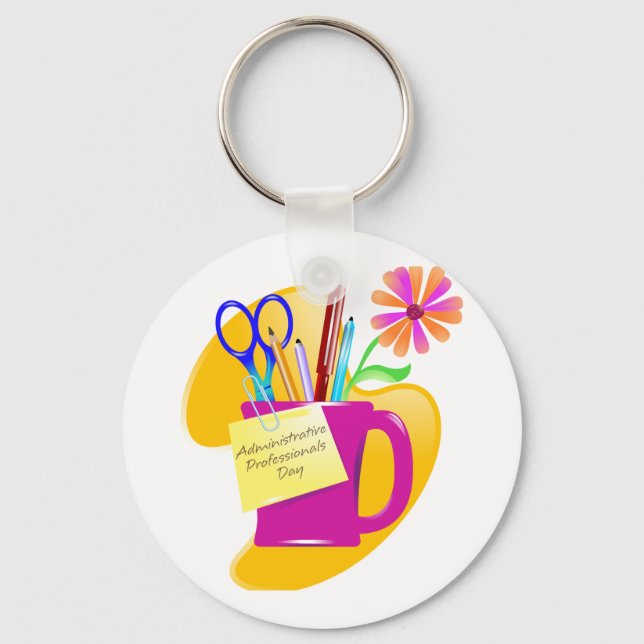 Administrative Professionals Day Design Keychain (Front)