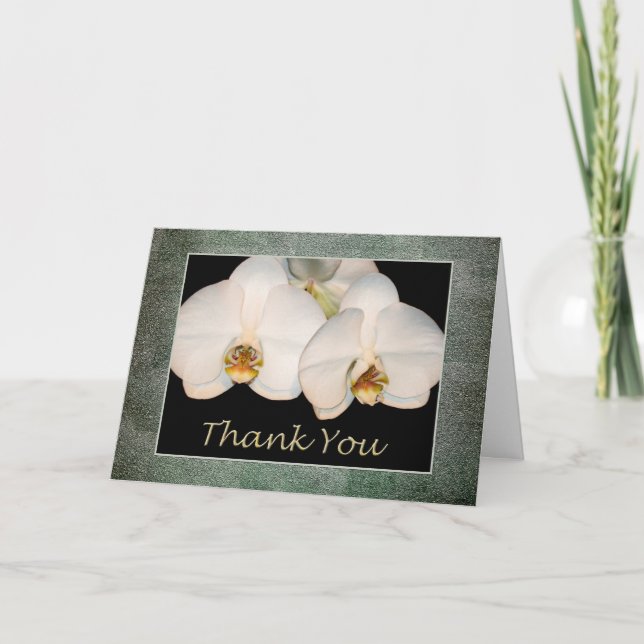 Administrative Professionals Day White Orchid Card (Front)