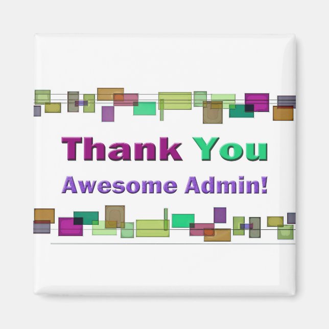 Administrative Professionals Gifts Awesome Admin Magnet (Front)