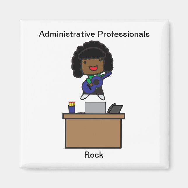 Administrative Professionals Rock AfricanAmerican Magnet (Front)