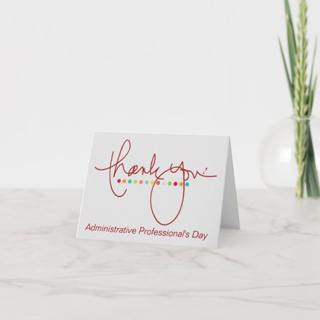 Administrative Professionals Thank You Card (Front)