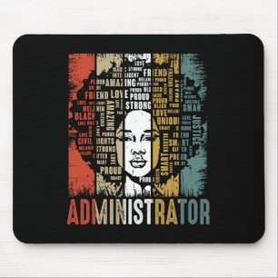 Administrator Afro African American Black History  Mouse Pad