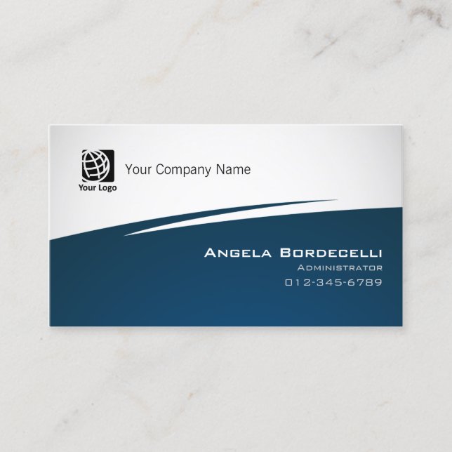 Administrator Finance Management Zig Zag Business Card (Front)
