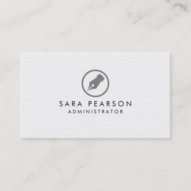Administrator Manager  Business Card (Front)