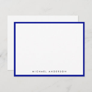 Admiral Blue Classic Border Correspondence Card