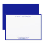 Admiral Blue Classic Border Flat Note Card