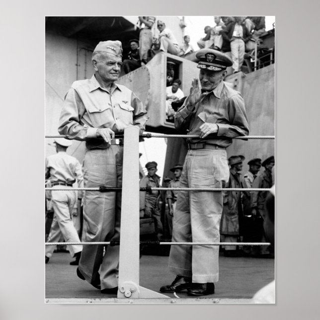 Admiral Bull Halsey and Admiral McCain Poster (Front)