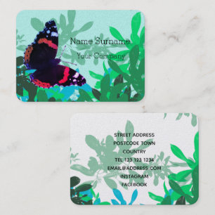 Admiral butterfly business card