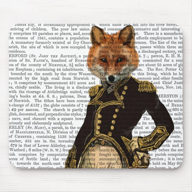 Admiral Fox Full Mouse Pad (Front)
