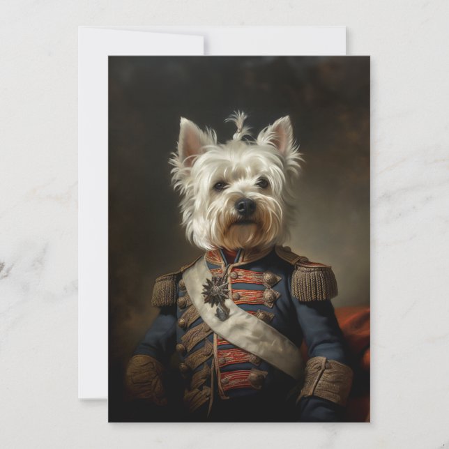 Admiral West Highland Terrier Invitation (Front)