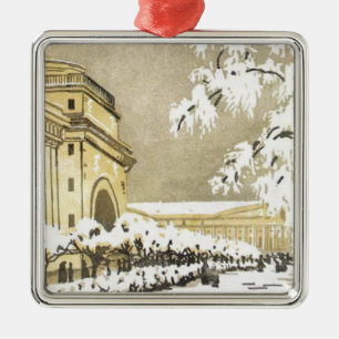 Admiralty Building (St Petersburg, Russia) in Snow Metal Ornament
