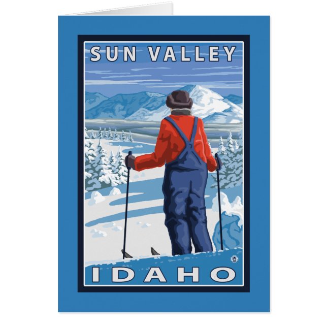 Admirant Skier - Sun Valley, Idaho (Devant)