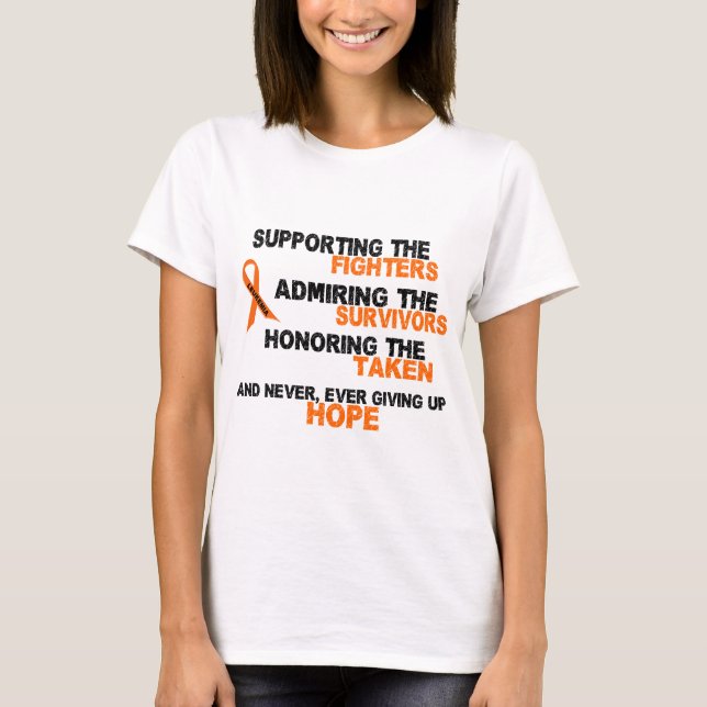 Admirer de soutien honorant 3 T-shirts de LEUCÉMIE (Devant)