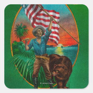 Admission Day Advertisment, State Festival Square Sticker