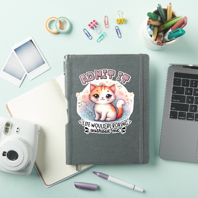 Admit It Life Would Be Boring Funny Cat Lover Gift (iPad Cover)