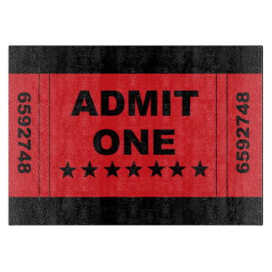 "Admit One" Glass Cutting Board