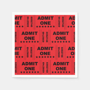 "Admit One" Paper Napkins