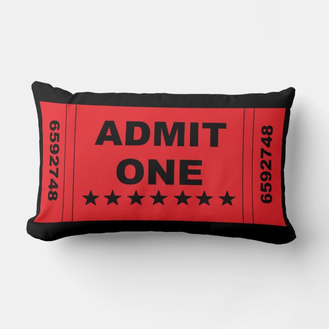 "Admit One" Pillow (Front)
