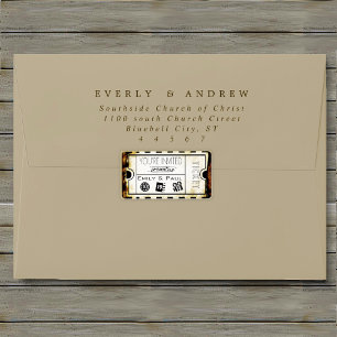 Admit One Save the Date Label